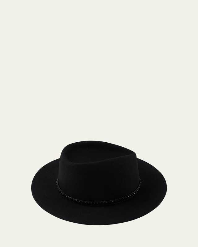 Blaine Embellished Band Wool Fedora